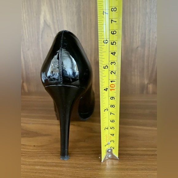 STUART WEITZMAN Platform Patent Leather Pumps 7 Black Terrific Condition - Picture 8 of 12
